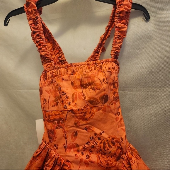NWT Free People Matilde Mini in Coral Combo Floral Women’s Dress True Sz Small - Picture 5 of 8
